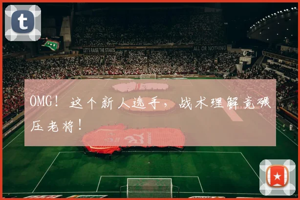 OMG！这个新人选手，战术理解竟碾压老将！